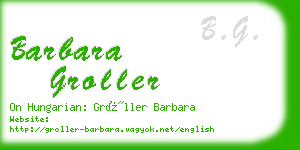 barbara groller business card